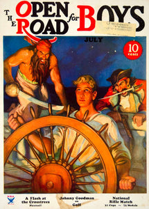 1934 Cover Open Road Boys Pirates Helm Captain William Eaton Night Sailing YOR2