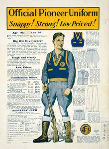 1932 Ad Official Pioneer Uniform Rifle Knickers Vest Shirt Clothing Shorts YOR2