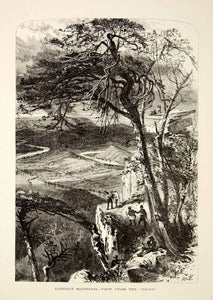 1894 Wood Engraving Lookout Mountain Georgia Landscape Harry Fenn Antique YPA4