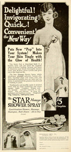 1920 Ad Nude Star Massage Shower Spray Torrington Connecticut Bath Hygiene YPC1