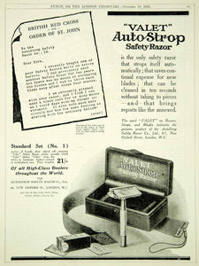 1916 Ad Vintage Valet AutoStrop Safety Razor Blade Shaving World War I Advert