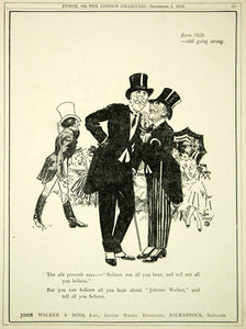 1916 Ad Johnnie Walker Scotch Whisky Whiskey Liquor Gentlemen Leo Cheney Advert