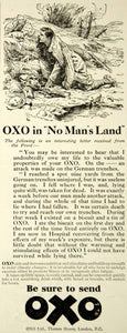 1917 Ad World War I OXO Cube No Mans Land Btitish Soldier Western Front Advert