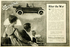 1917 Ad WWI Vintage Overland Touring Motor Car Postwar Order British Auto Advert
