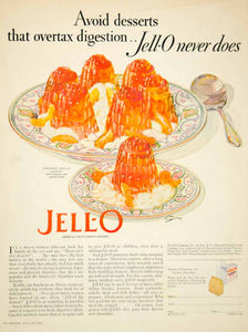 1927 Ad Guy Rowe Giro Art Jell-O Orange Gelatin Dessert Food Postum Cereal YPHJ1