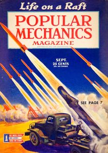 1943 Cover Popular Mechanics Rocket Thrower Russian Military Equipment WWII YPM1