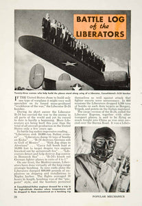 1943 Article B-24 Liberator Bomber American Aircraft World War II Battle YPM1
