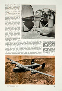 1943 Article B-24 Liberator Bomber American Aircraft World War II Battle YPM1