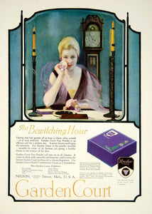 1920 Ad Garden Court Face Powder Cosmetic Vanity Mirror Penslar Drug Stores YPP1