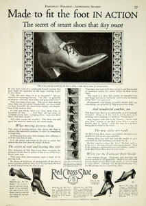1920 Ad Vintage Red Cross Shoe Fashion Women Krohn-Fechheimer Company YPP1