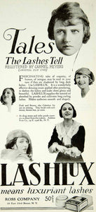 1920 Ad Lashlux Eyelash Mascara Carmel Meyers Universal Silent Film Actress YPP1