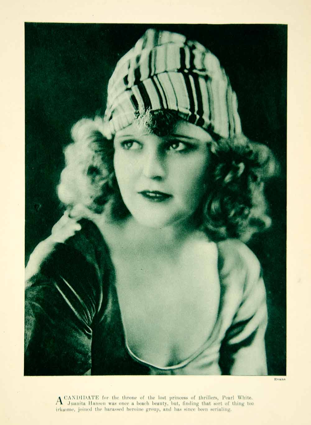 1920 Rotogravure Juanita Hansen Silent Film Actress Sennett Bathing YPP1