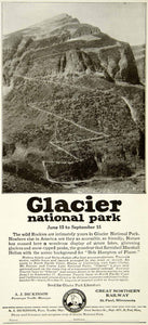 1921 Ad Great Northern Railway Railroad Glacier National Park Rocky YPP2