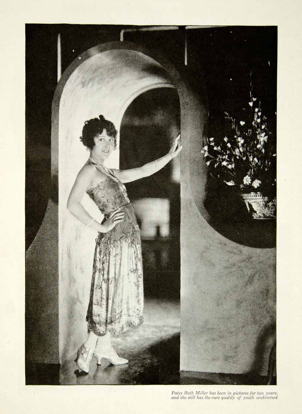 1922 Print Patsy Ruth Miller Silent Film Actress Portrait Motion Pictures YPP2
