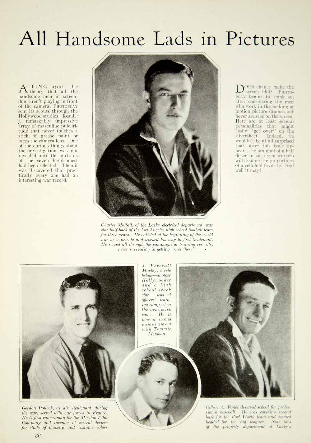 1922 Prints Silent Film Crew Motion Pictures Gordon Pollock J. Peverall YPP2