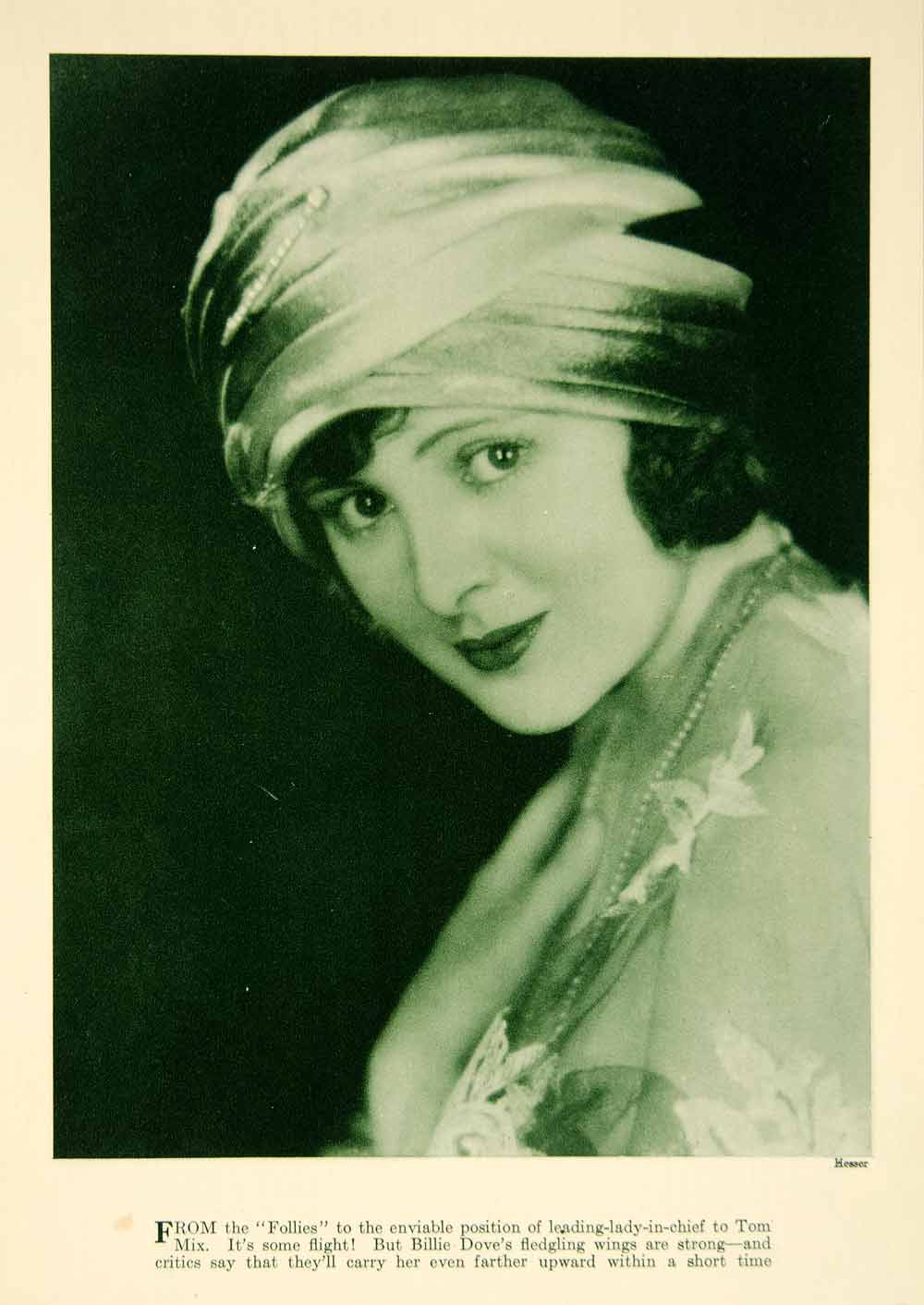 1923 Rotogravure Billie Dove Silent Film Actress Motion Pictures Lillian YPP2