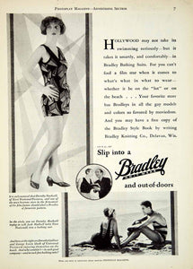 1929 Ad Vintage Bradley Bathing Swim Suit Swimsuit Delavan WI Dorothy YPP3