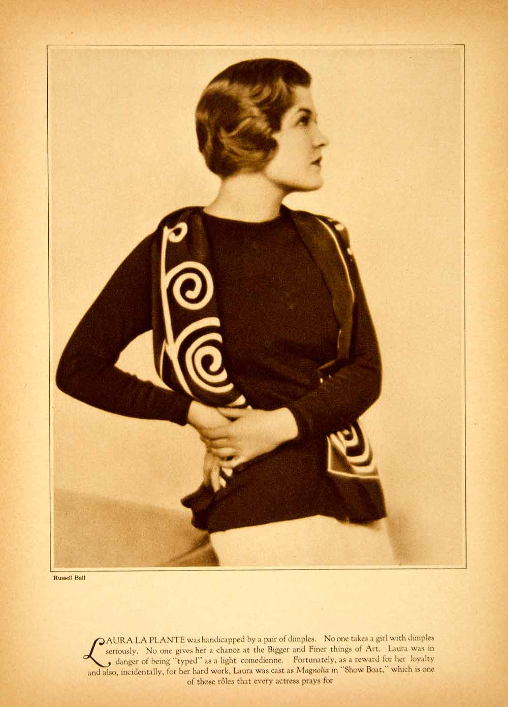 1929 Rotogravure Laura La Plante Silent Film Actress Movie Hollywood YPP3