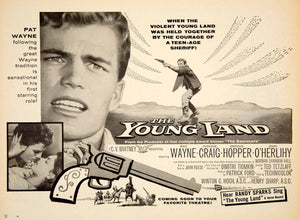 1958 Ad Movie Young Land 1959 Western Patrick Wayne Dennis Hopper YPP4