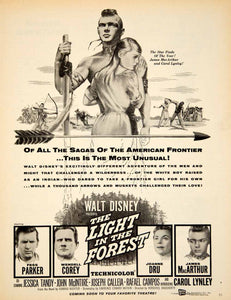 1958 Ad Movie Light in the Forest Walt Disney James MacArthur Native YPP4