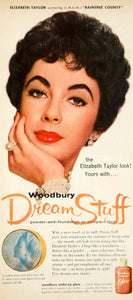 1956 Ad Woodbury Dream Stuff Make Up Health Beauty Elizabeth Taylor YPP4