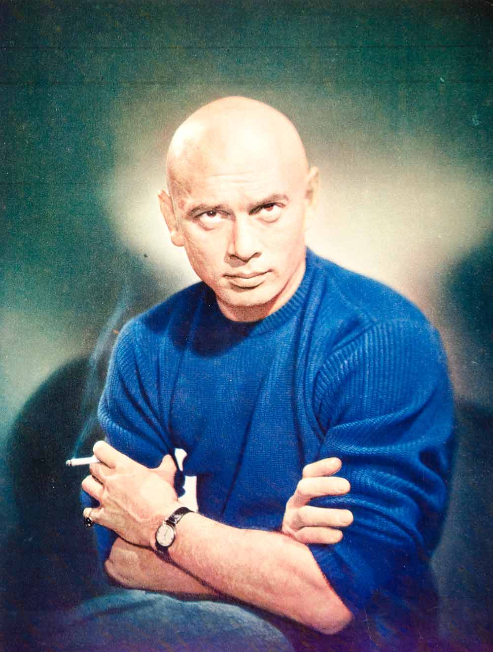 1957 Color Print Yul Brynner Portrait Stage Movie Actor Hollywood Star King YPP4