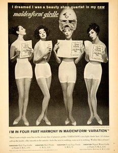 1960 Ad Maidenform Variation Girdle I Dreamed Beauty Shop Quartet