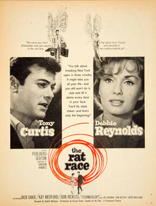 1960 Ad Movie Rat Race Tony Curtis Debbie Reynolds Garson Kanin New York YPP5