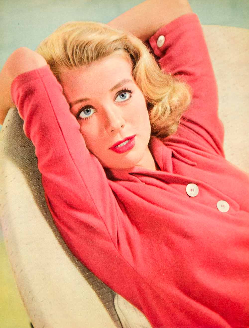 1958 Color Print Inger Stevens Portrait Swedish Movie Actress Star YPP5