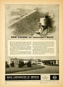 1944 Ad Radio Corporation America Film Baseball RCA Laboratory Princeton YRC2