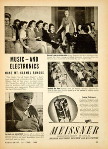 1944 Ad Meissner Manufacturing Company Electronic Research Women Music Mt YRC2