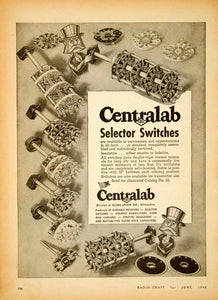 1945 Ad Centralab Selector Switches Mechanics Uncle Sam World War II YRC2