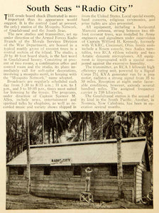 1944 Print World War II Radio City Communication Center South Sea Shack YRC2