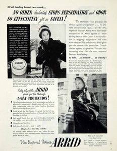 1946 Ad Vintage Arrid Antiperspirant Deodorant Perspiration Cream Body Odor YRM1