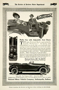 1915 Ad National Motor 4 Door Six Parlor Car Brass Era Automobile Classic YRR1
