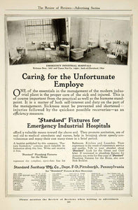 1917 Ad Standard Sanitary Plumbing Fixture Richman Bros Upson Nut Hospital YRR1