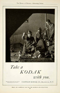 1917 Ad Eastman Kodak Camera Photography Film World War I Soldier Army Camp YRR1