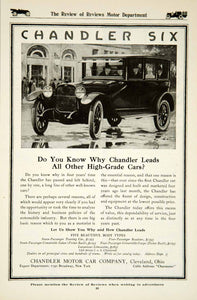 1917 Ad 1918 Chandler Six Motor Car Automobile Brass Era Classic Collector YRR1