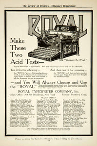 1917 Ad Royal Typewriter Office Equipment Machine World War I Era Secretary YRR1