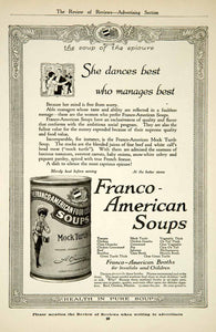 1917 Ad Franco-American Mock Turtle Canned Soup Food Grocery Kitchen WW1 YRR1