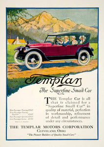 1920 Ad Templar Motors Corporation Small Vehicle Automobile Vintage Road YRR2