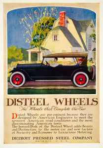 1920 Ad Detroit Pressed Steel Company Disteel Wheels Car Automobile Auto YRR2