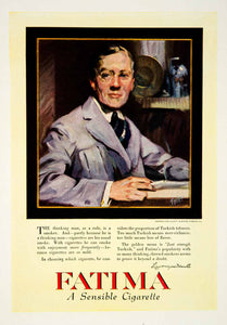 1920 Ad Liggett Myers Tobacco Company Fatima Cigarettes Turkish Vintage YRR2