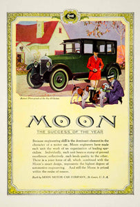 1920 Ad Moon Automobile Motor Car Company Automobile Vintage Sedan Dogs YRR2
