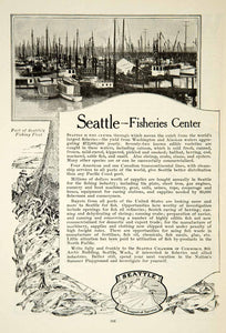 1922 Ad Seattle Washington State Fisheries Center Chamber Commerce Vintage YRR2