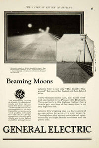 1926 Ad General Electric Street Lights Construction Atlantic City Vintage YRR2