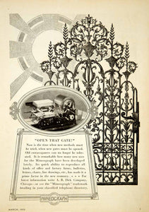 1933 Ad Mimeograph Machine Edison-Dicks Company Chicago Gate A.B. Dicks Image