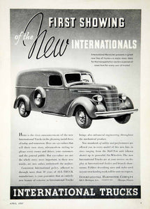 1937 Ad International Harvester Company Truck Transport Advertising Wheel Image