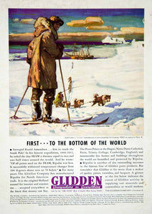 1937 Ad Glidden Paint Company Roald Amundsen South Pole Traveler Explorer Image