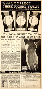 1936 Ad Vintage Perfolastic Girdle Brassiere Bra Figure Shaper Weight ...